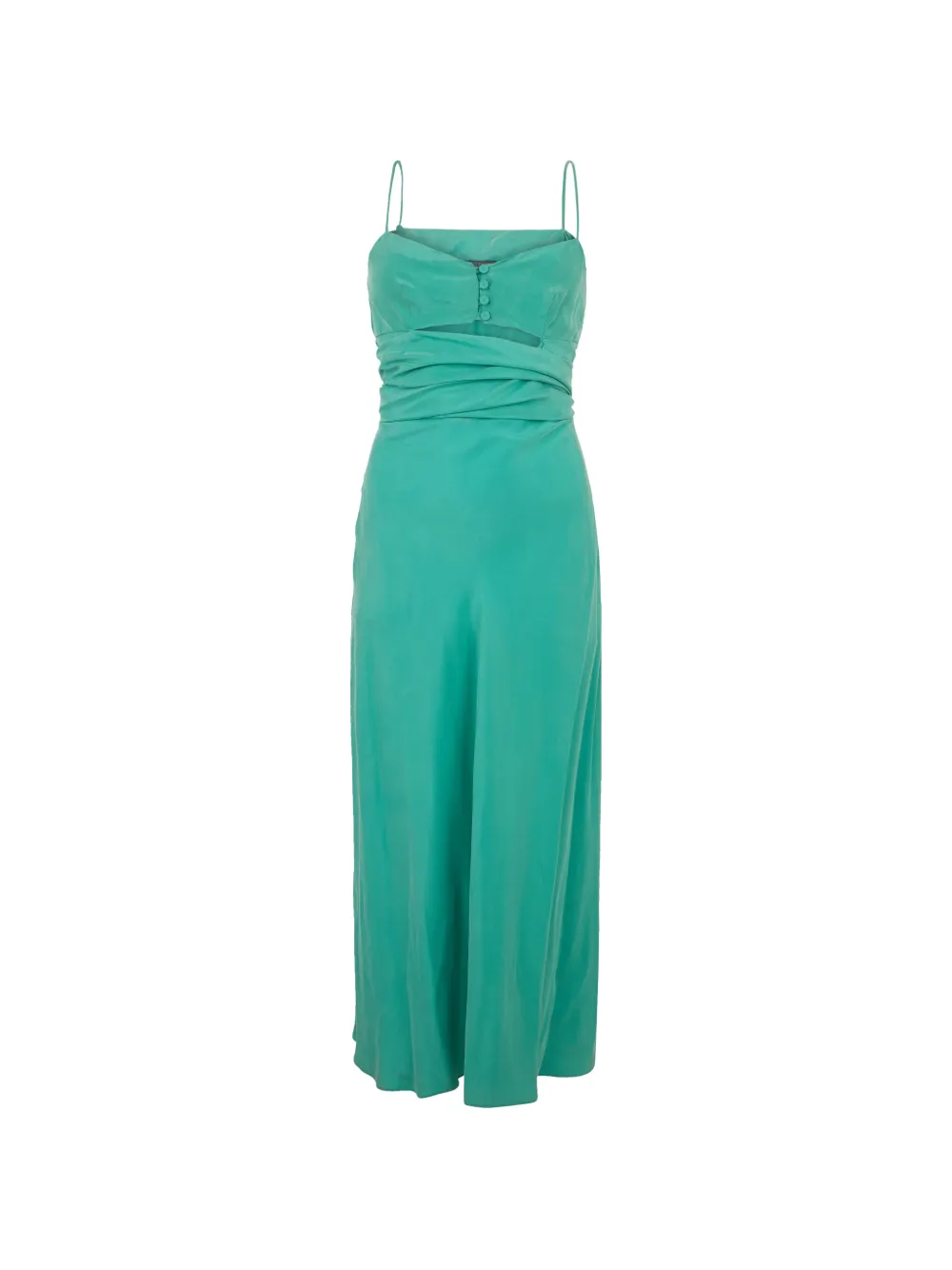 Alberta Ferretti cut-out silk midi dress - Green