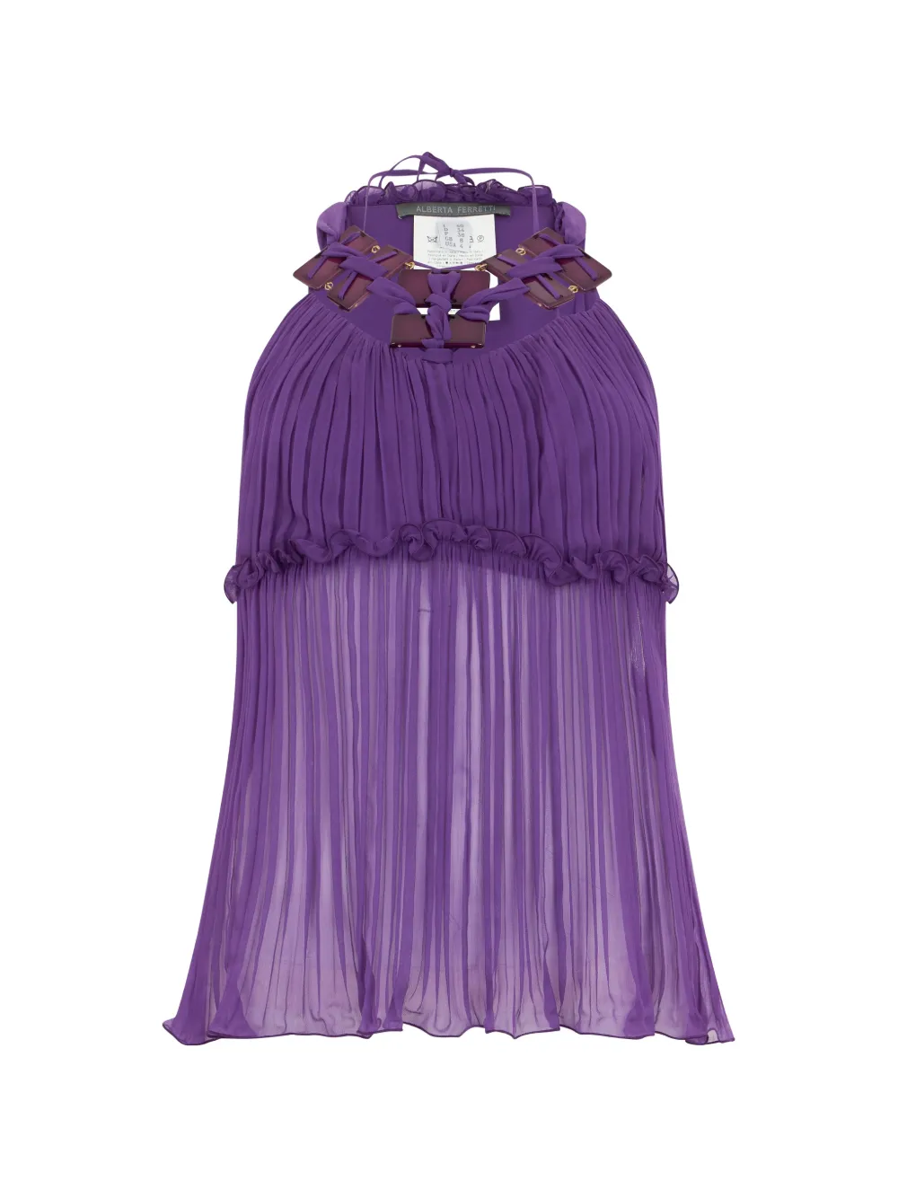 Alberta Ferretti pleated blouse - Viola