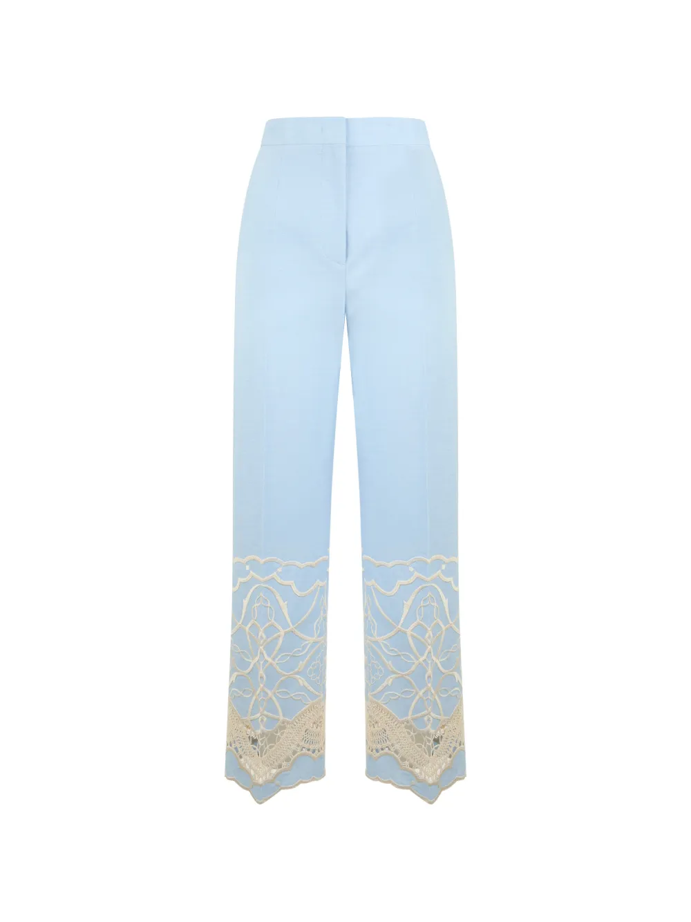 Alberta Ferretti embroidered straight-leg trousers