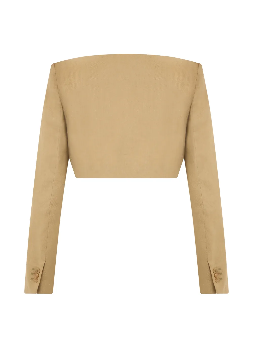 Alberta Ferretti Cropped jack met open voorkant Beige