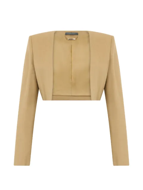 Alberta Ferretti cropped open-front jacket