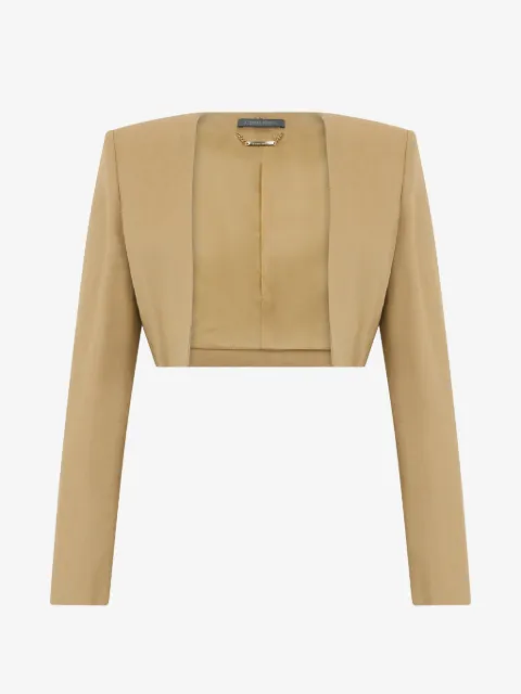 Alberta Ferretti cropped open-front jacket