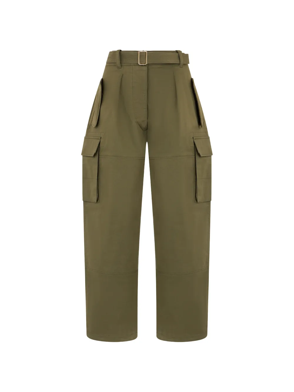 Alberta Ferretti belted high-waisted cargo pants - Green