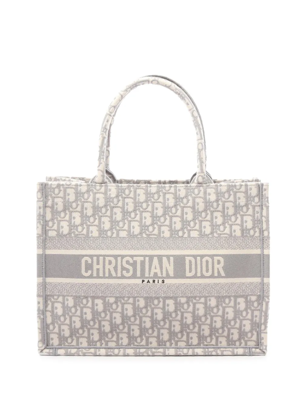 Christian Dior Pre-Owned Borsa tote Book media in tela con motivo Oblique 2000-2026 - Grigio