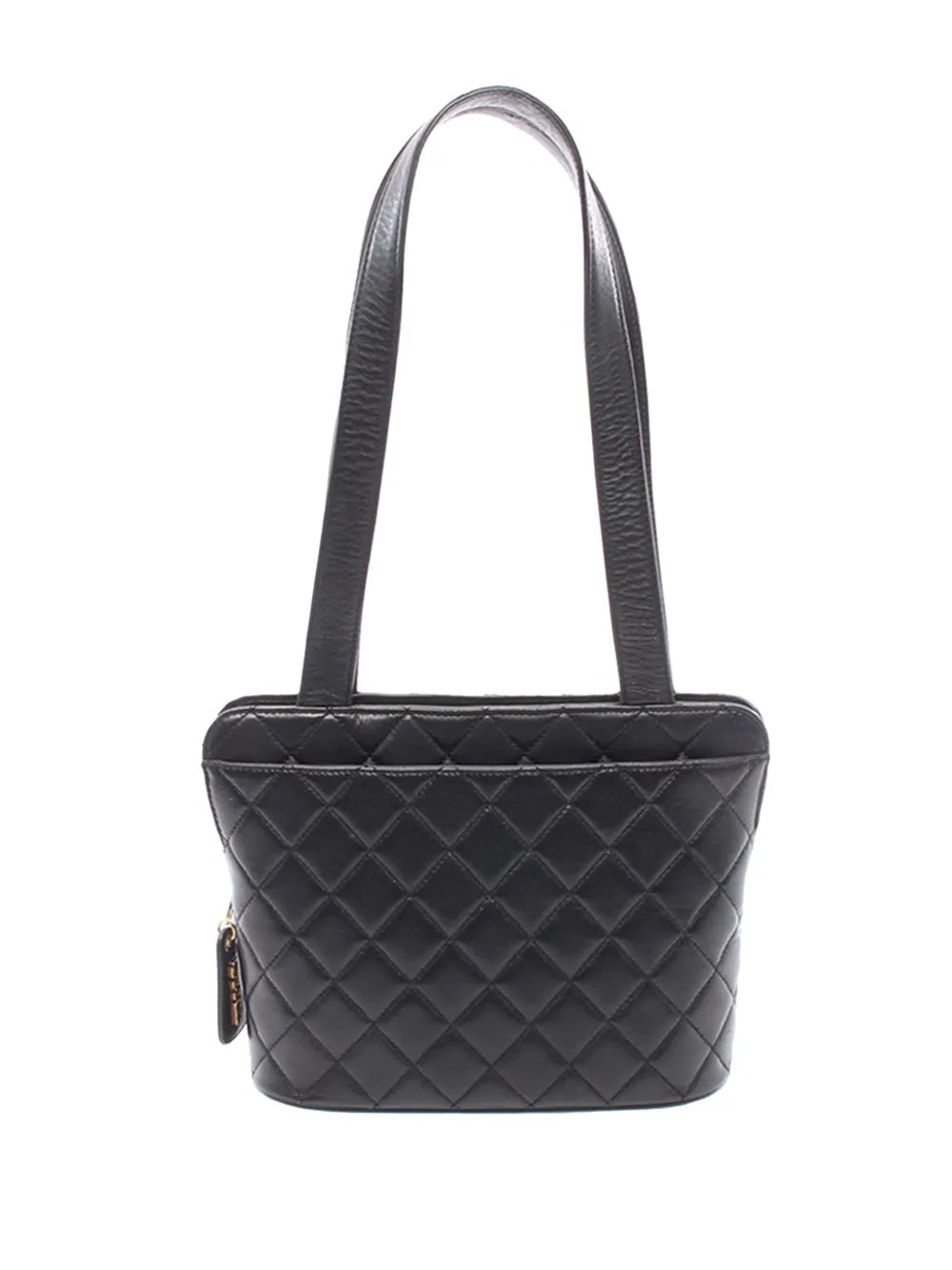 CHANEL Pre-Owned Borsa a spalla in pelle di agnello trapuntata 1996-1997 - Nero