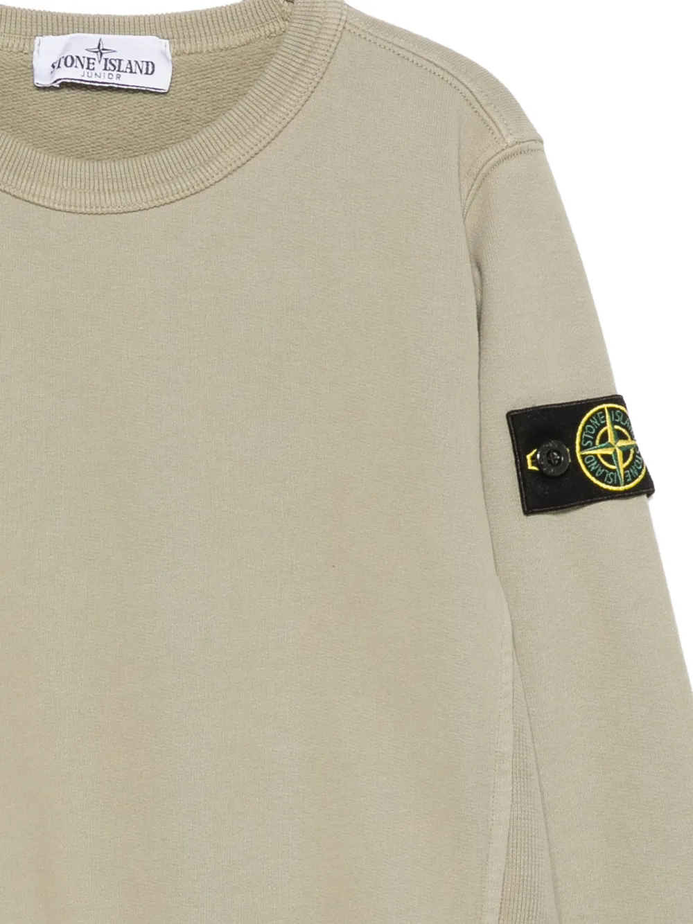 Stone Island Junior Sweater met Compass-logopatch Groen