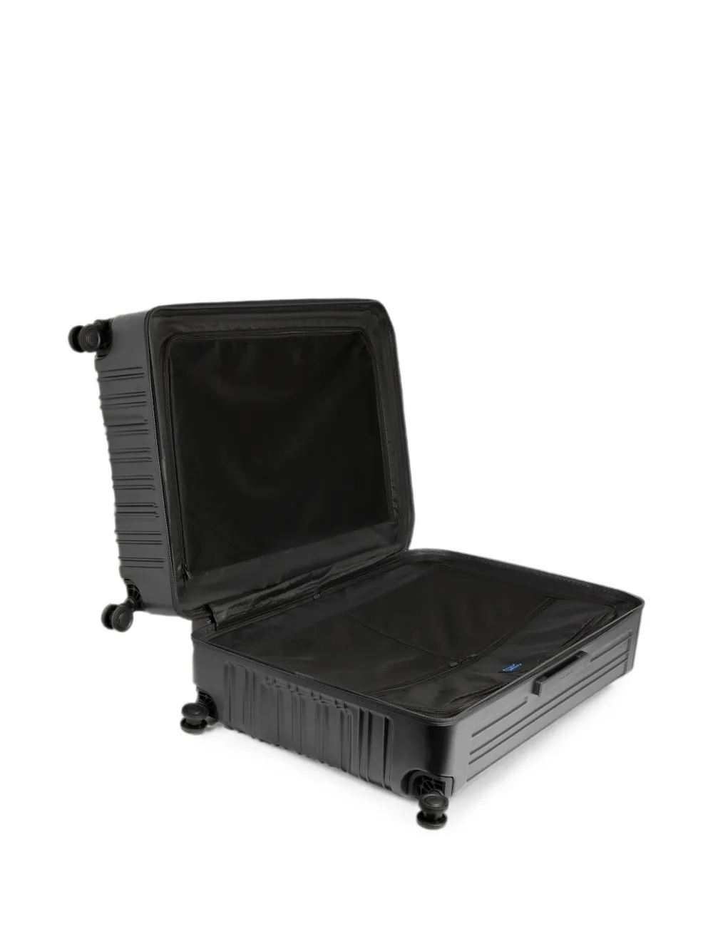PIQUADRO XL Valigia geribbelde koffer Zwart