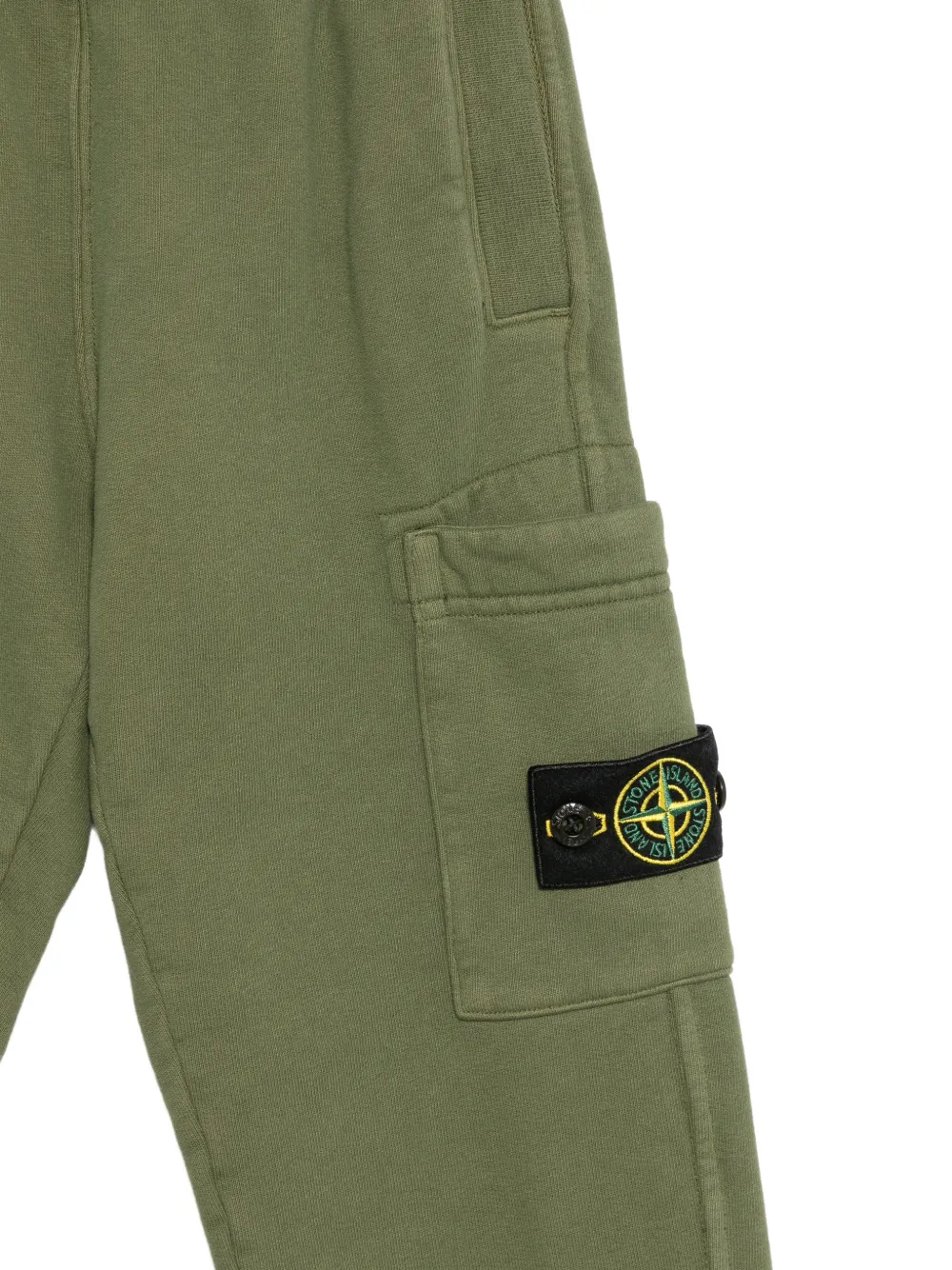 Stone Island Junior Katoenen cargo broek met logo-patch Groen