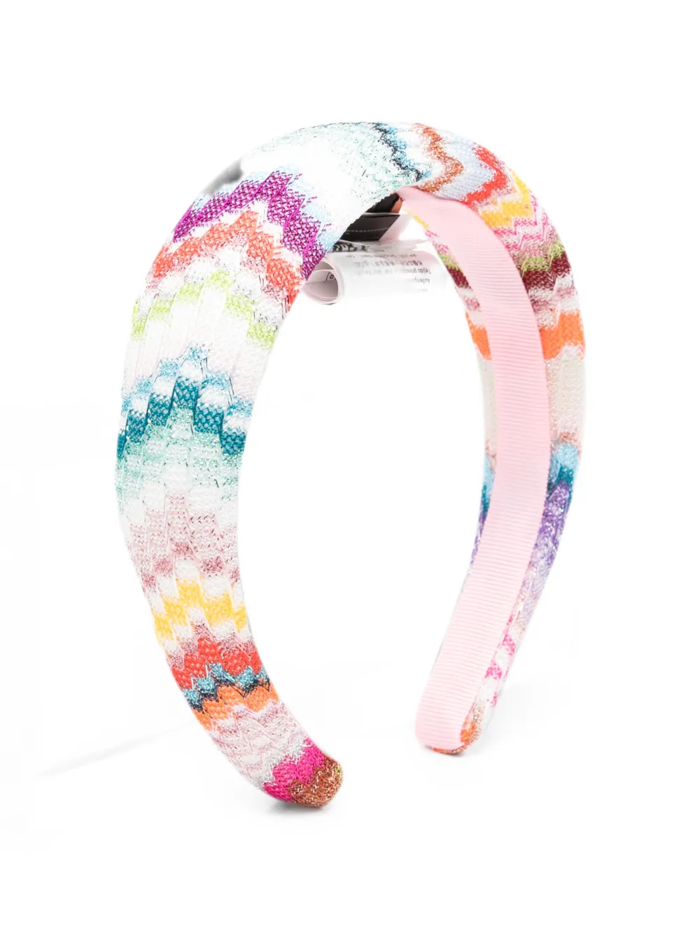 Missoni Kids zigzag-knit headband - Rosa