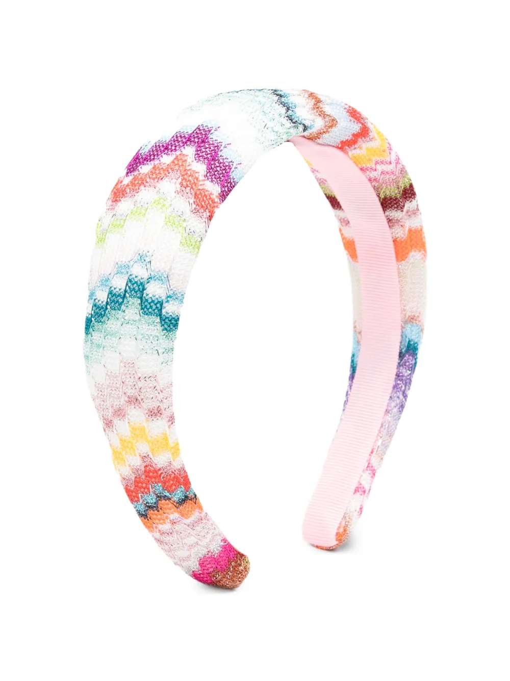 Missoni Kids zigzag-knit headband - Rosa