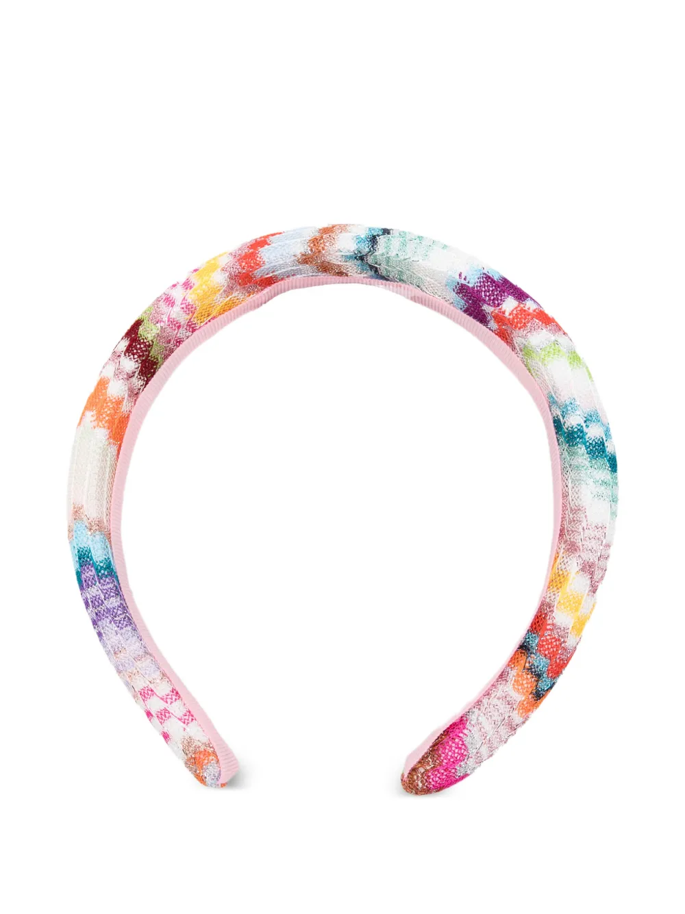 Missoni Kids Hoofdband met zigzag-patroon Roze