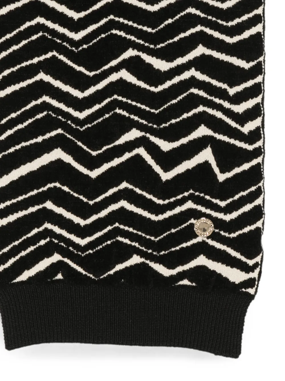 Missoni Kids Gebreide sjaal met zigzag-patroon Zwart