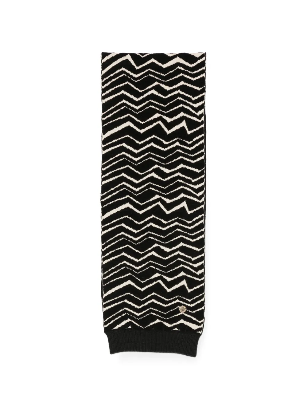 Missoni Kids zigzag-knit scarf - Nero