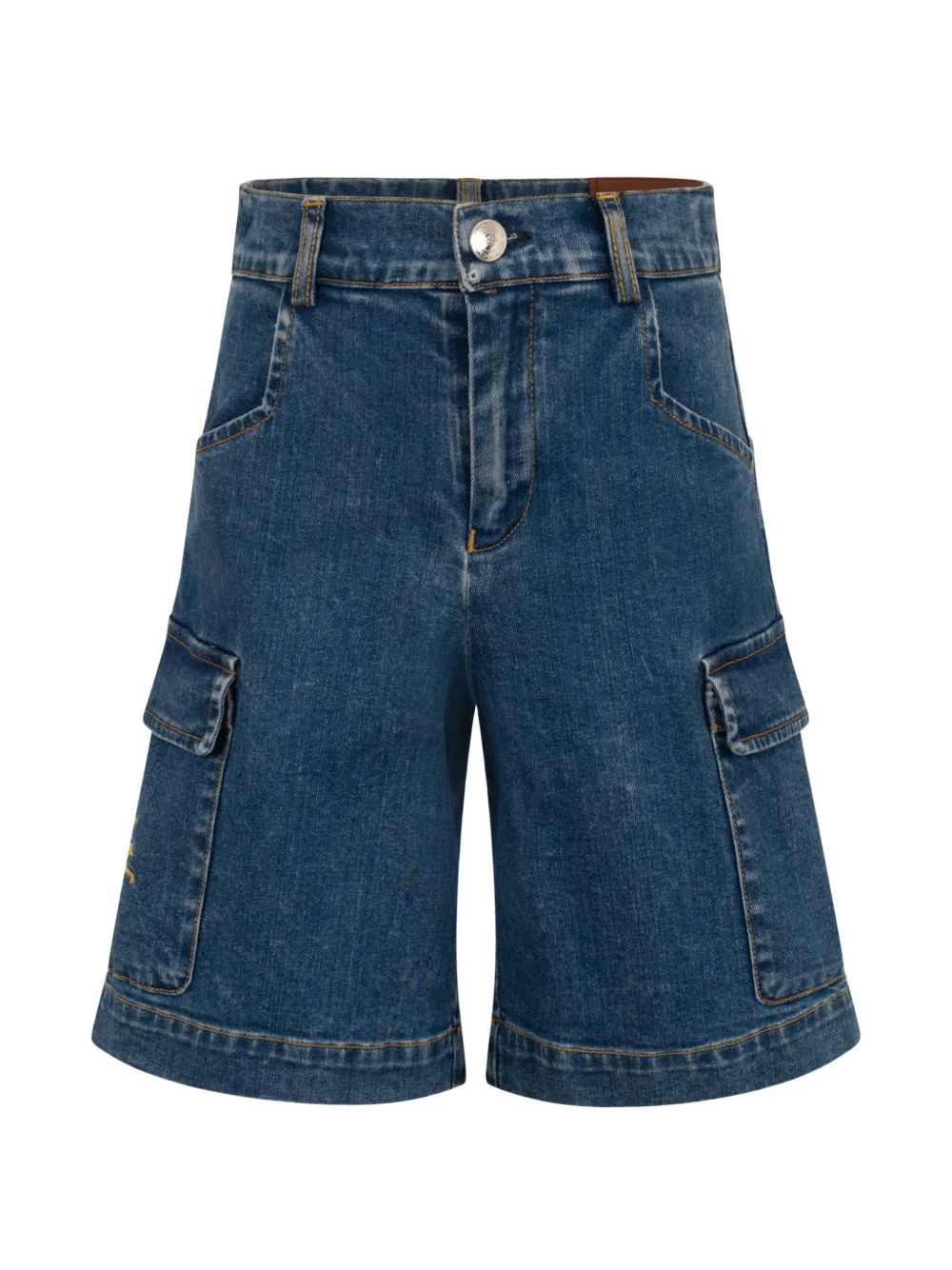 ETRO KIDS cargo denim shorts - Blu