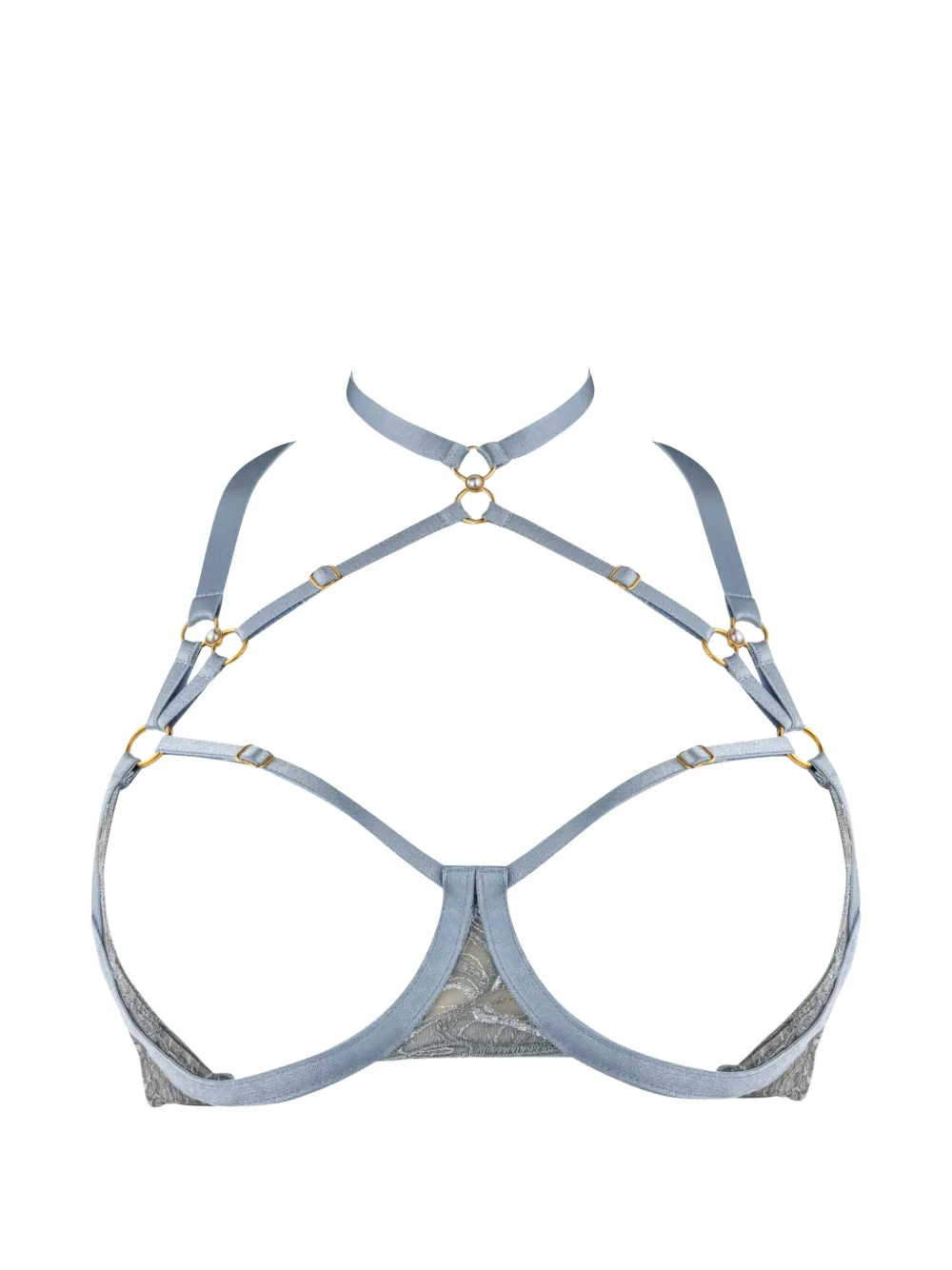Bordelle Pearl strappy-design bras - Blu