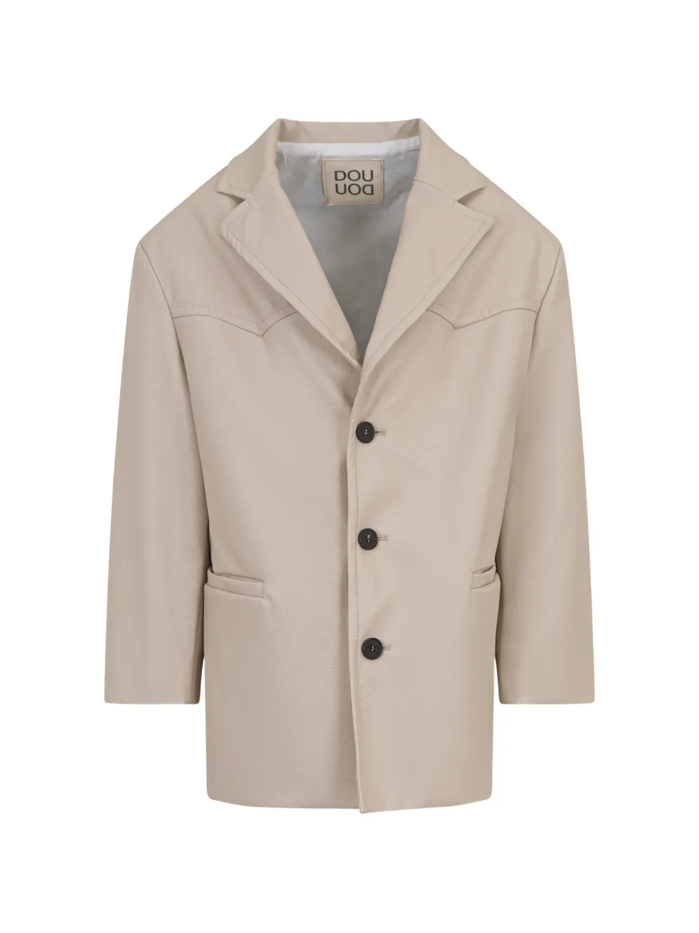 Douuod Kids western-yoke single-breasted blazer - Nude