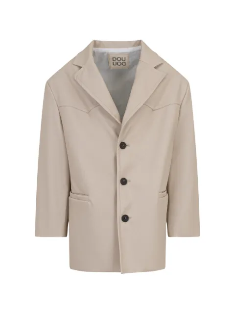 Douuod Kids western-yoke single-breasted blazer