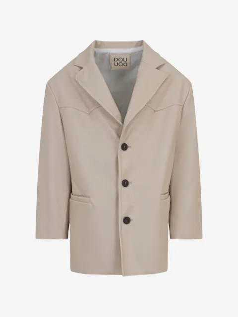 Douuod Kids western-yoke single-breasted blazer
