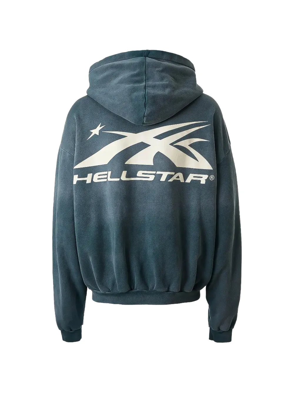 HELLSTAR Hoodie met logoprint en rits Blauw