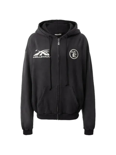 HELLSTAR logo-print zip-up hoodie