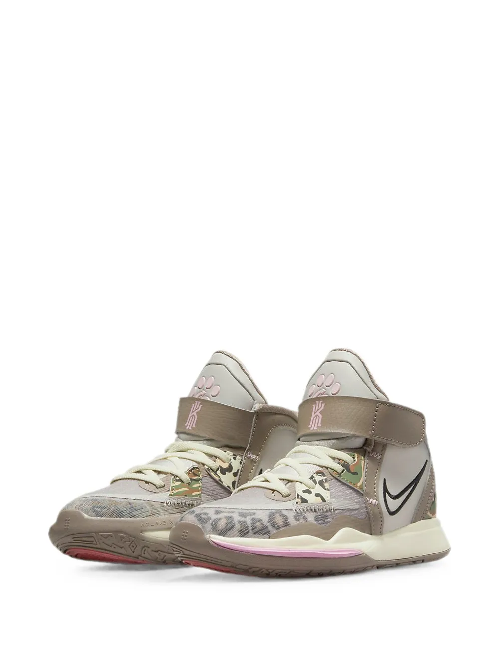 Nike Kids Kyrie Infinity leopard-print sneakers Beige