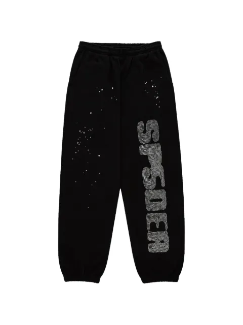 SP5DER rhinestone-embellished track pants