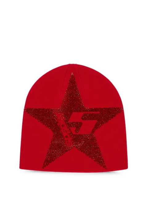 SP5DER star rhinestone beanie beanie