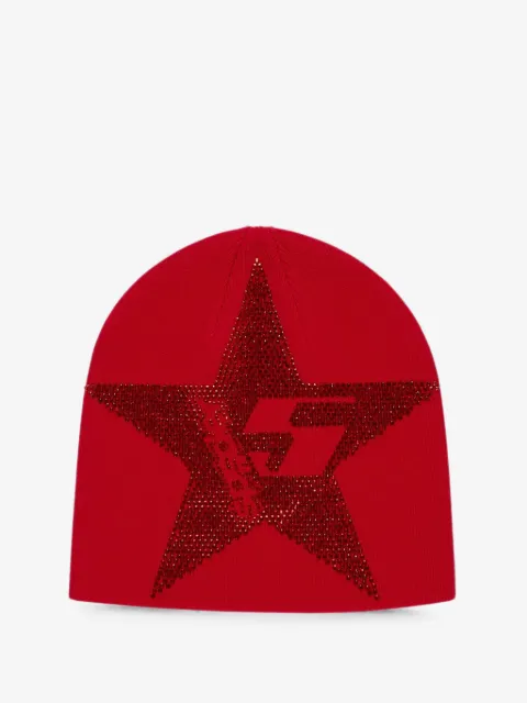 SP5DER star rhinestone beanie beanie