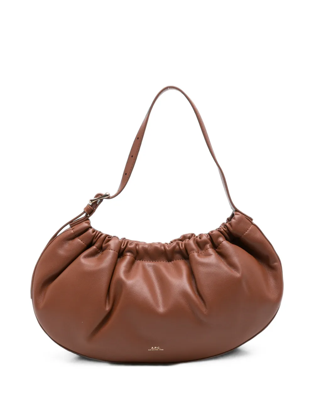 A.P.C. ruched shoulder bag - Marrone
