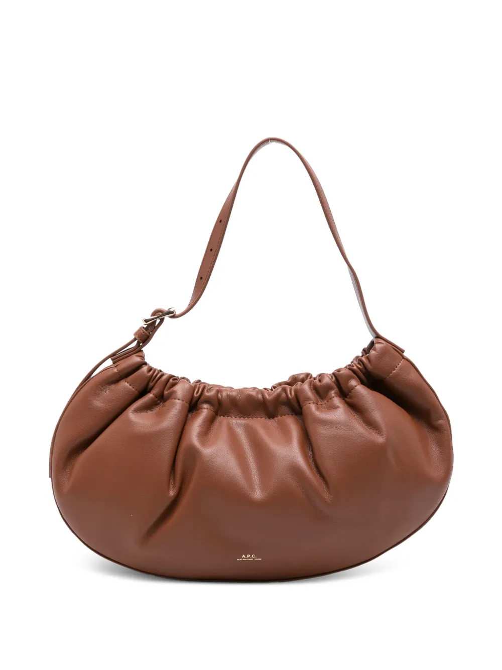 A.P.C. ruched shoulder bag - Marrone
