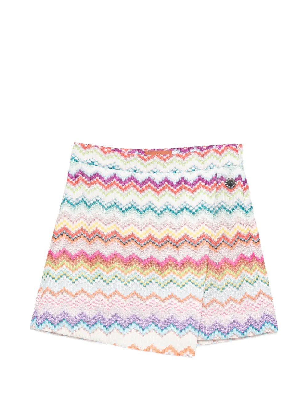 Missoni Kids zigzag-knit skorts - Bianco