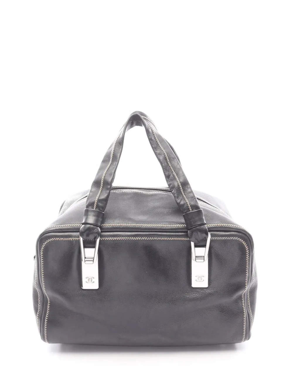 CHANEL Pre-Owned Borsa a mano CC in pelle di agnello trapuntata 2003-2004 - Nero