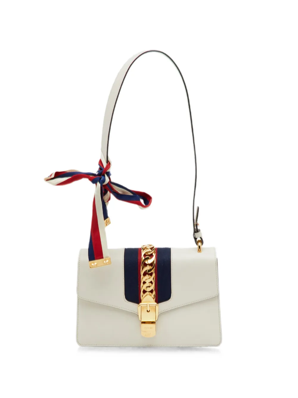 Gucci Pre-Owned Sylvie Web stripe shoulder bag - Toni neutri