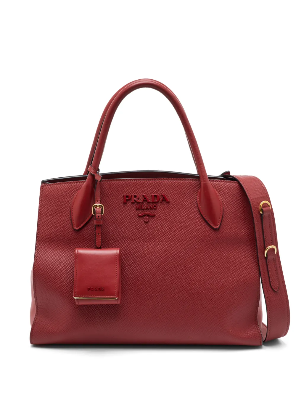Prada Pre-Owned Monochrome leather tote bag - Rot