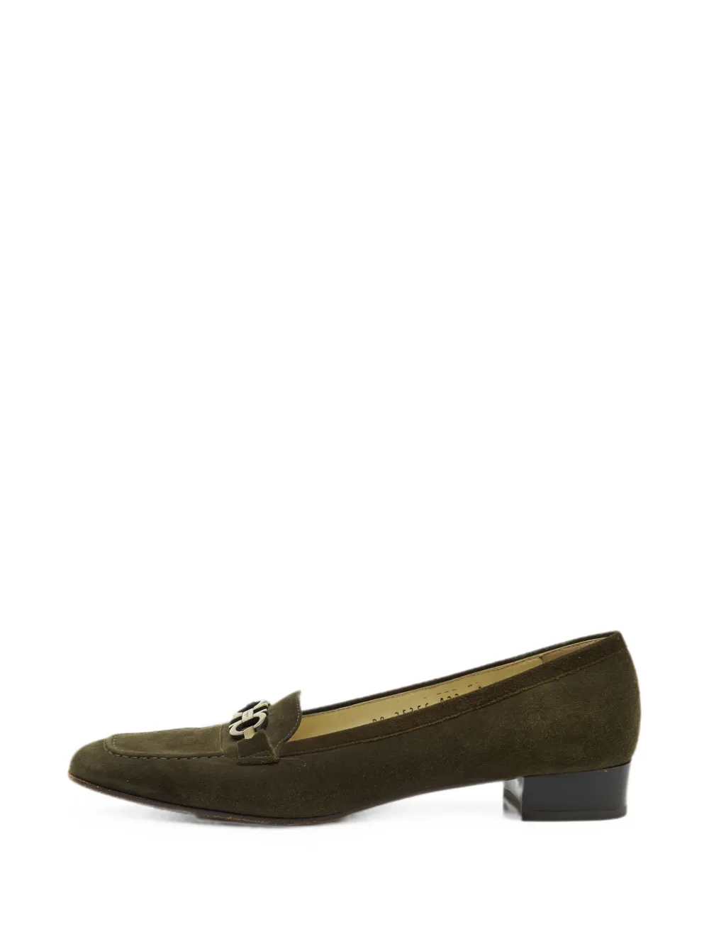 Ferragamo Pre-Owned Gancini bit loafers - Grün