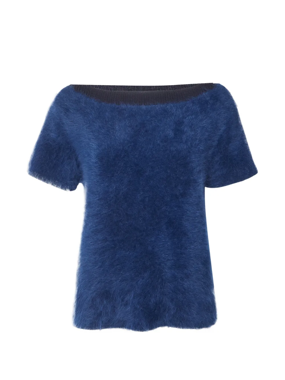Louis Vuitton Pre-Owned faux fur-detail top - Blau