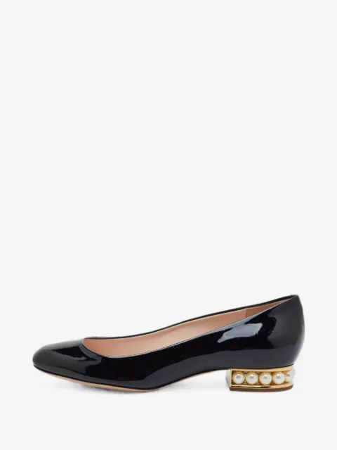 Nicholas Kirkwood leather heeled pumps