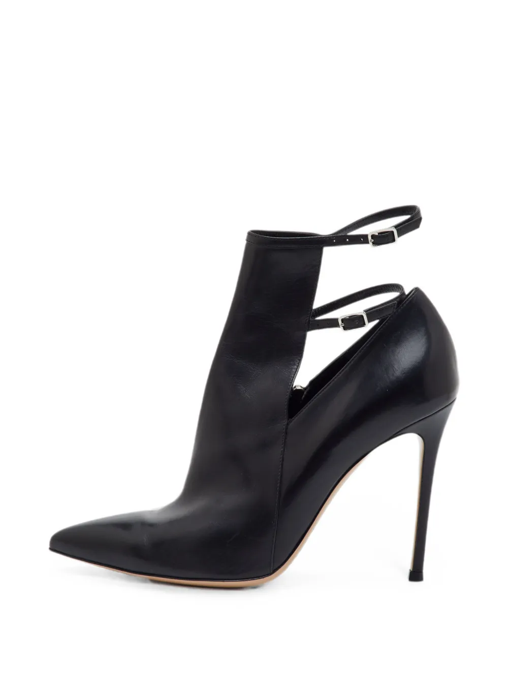 Gianvito Rossi double-buckle heeled ankle boots - Nero