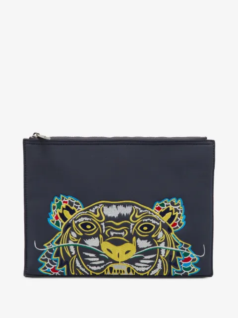 Kenzo Pre-Owned Tiger-embroidered pouch