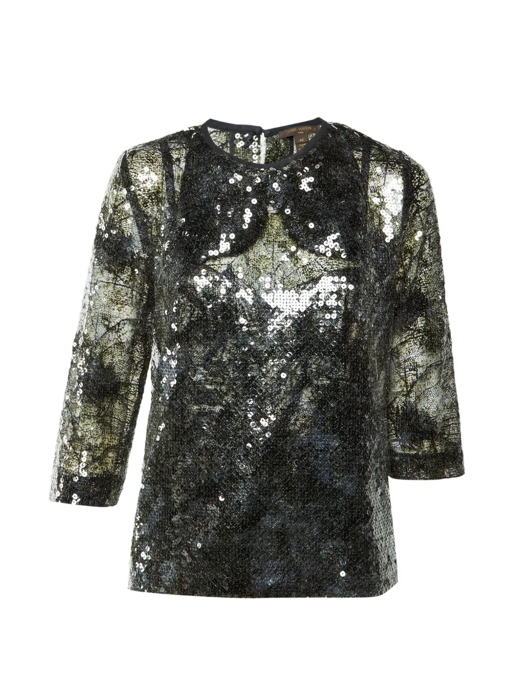 Louis Vuitton Pre-Owned Top con paillettes - Nero
