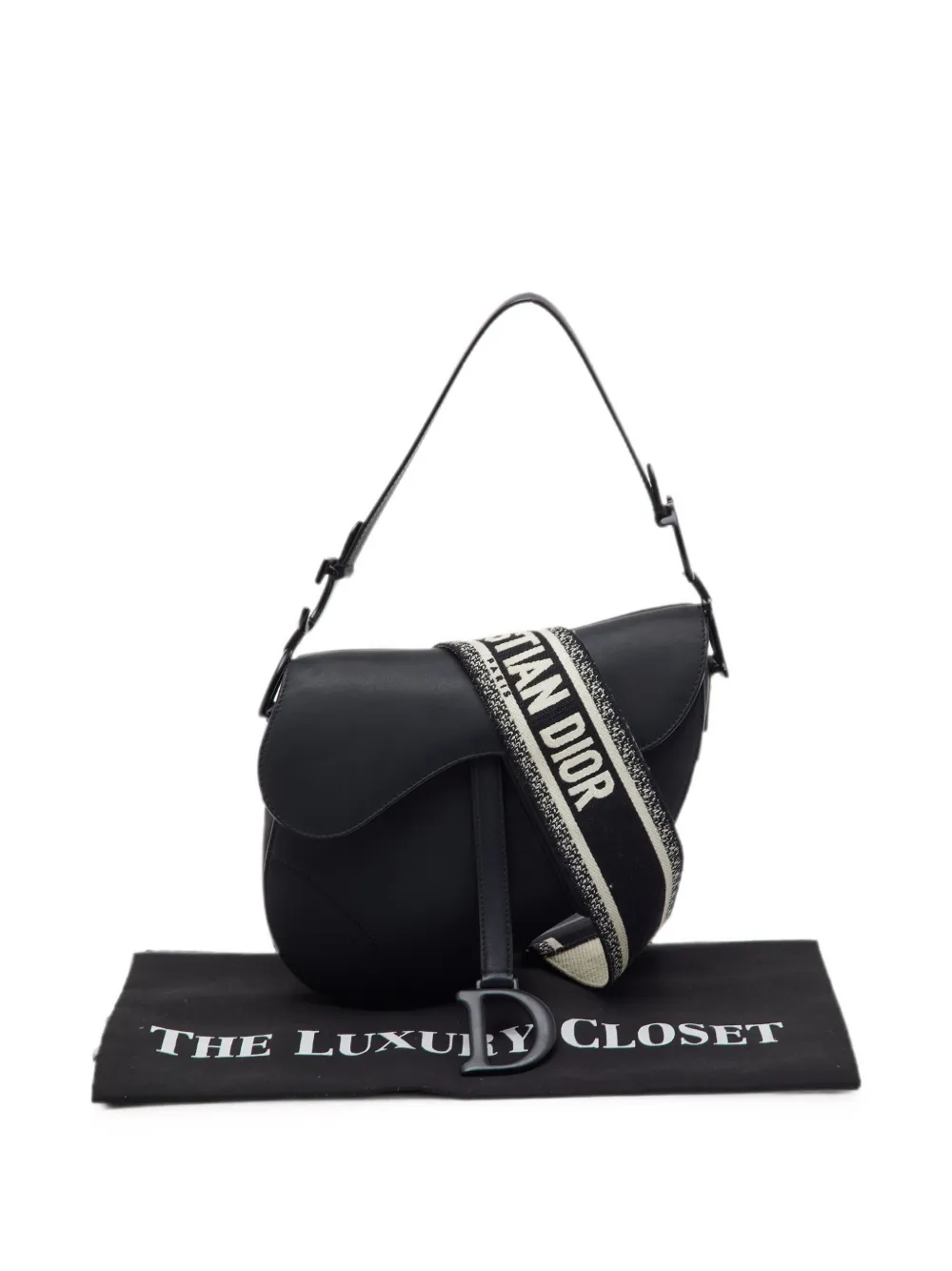 Christian Dior Pre-Owned 2020 Ultramatte Saddle leren handtas Zwart