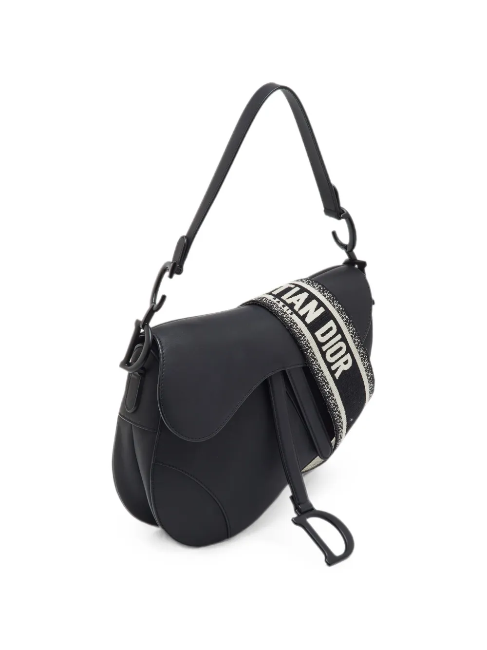 Christian Dior Pre-Owned 2020 Ultramatte Saddle leren handtas Zwart