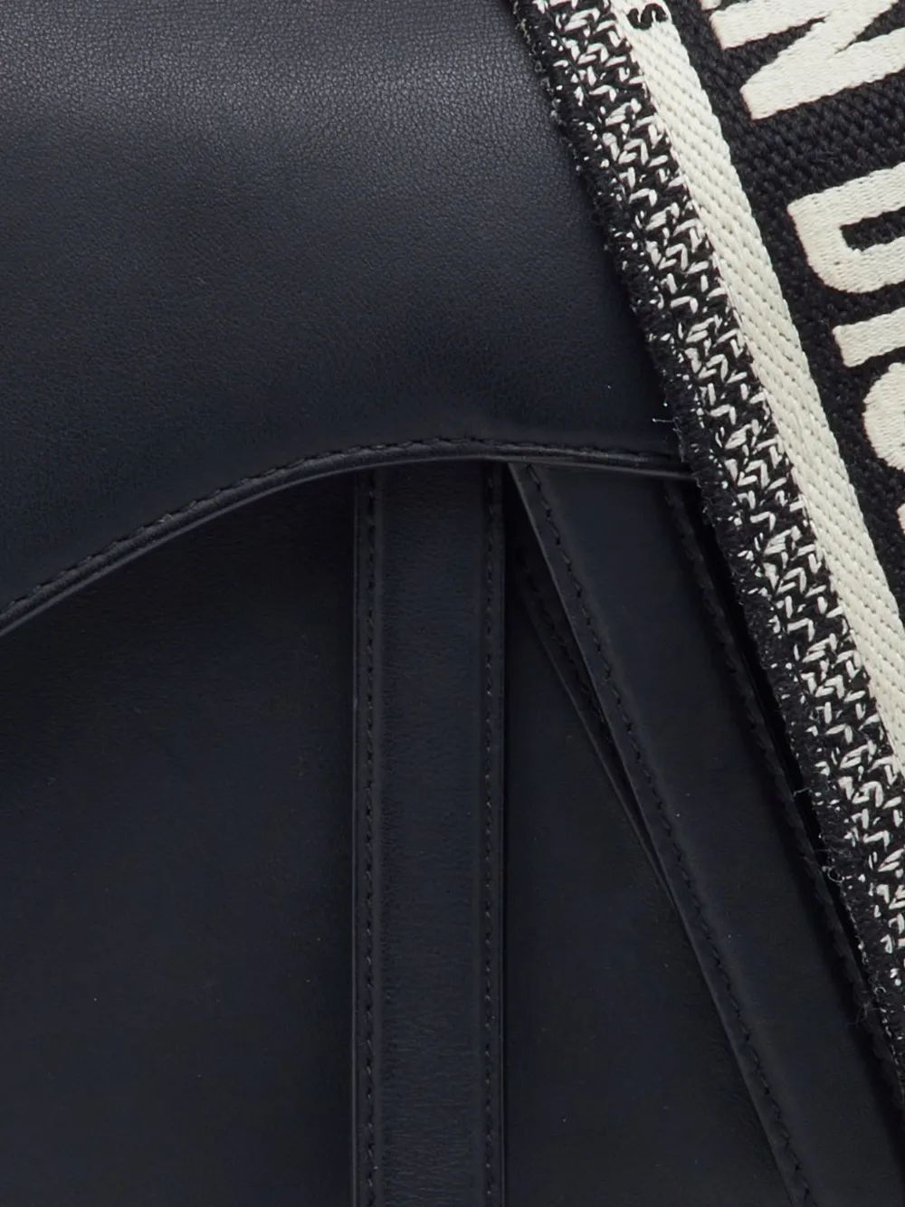 Christian Dior Pre-Owned 2020 Ultramatte Saddle leren handtas Zwart