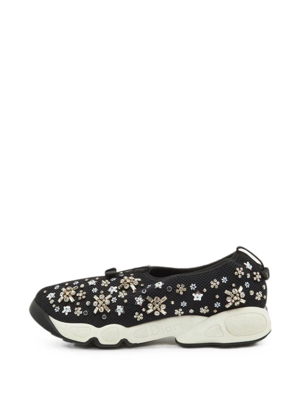 Christian Dior Pre-Owned Fusion crystal-embellished sneakers - Schwarz