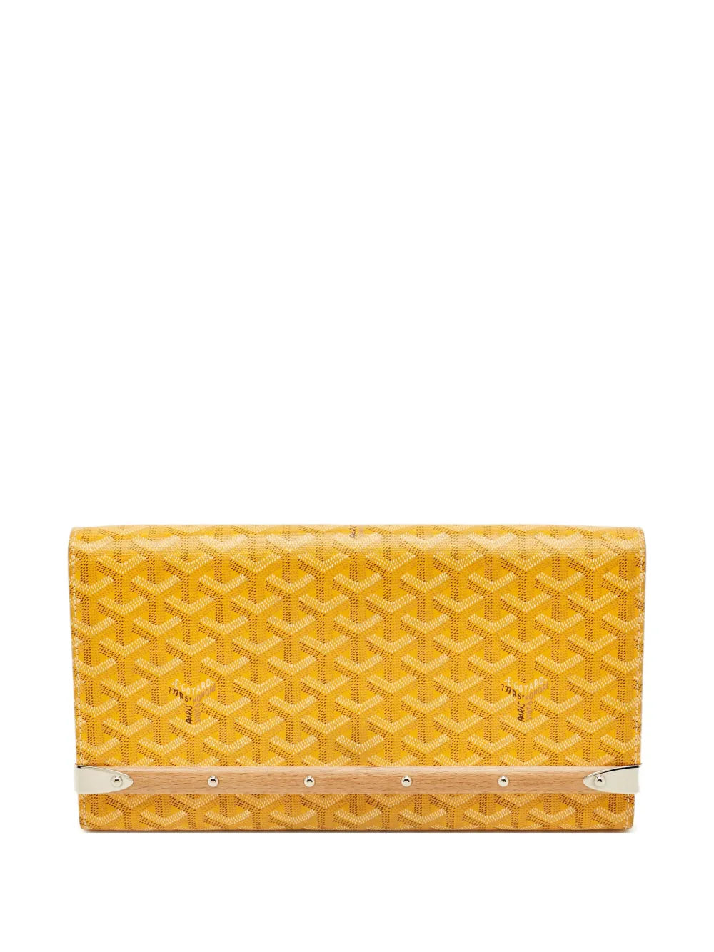 Goyard Pre-Owned 2008 Monte Carlo Bois Goyardine-canvas clutch bag - Giallo