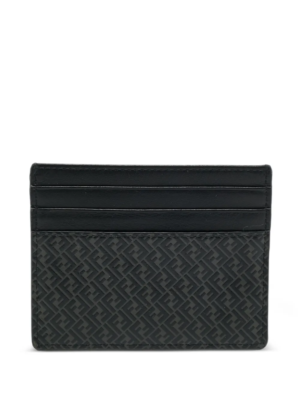 Fendi Pre-Owned 2022 Micro Zucca card holder - Nero