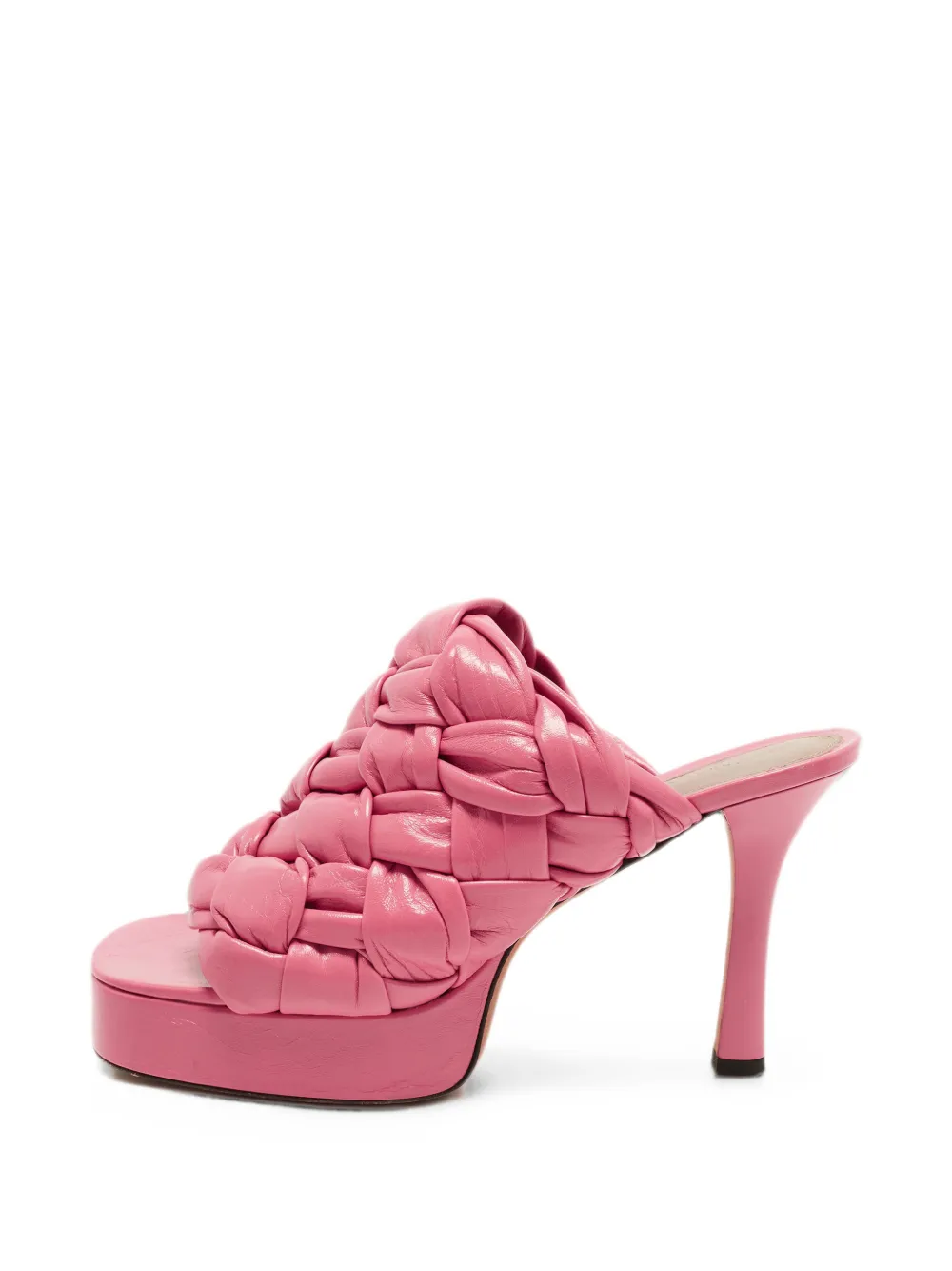 Bottega Veneta Pre-Owned Intrecciato-leather heeled sandals - Rosa