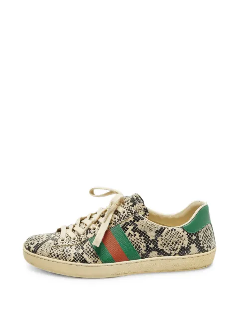 Gucci Pre-Owned Ace python-embossed low-top sneakers