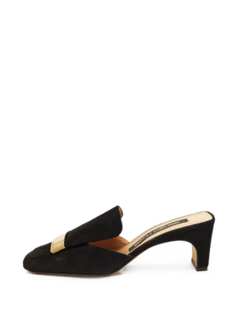 Sergio Rossi SR1 suede heeled mules