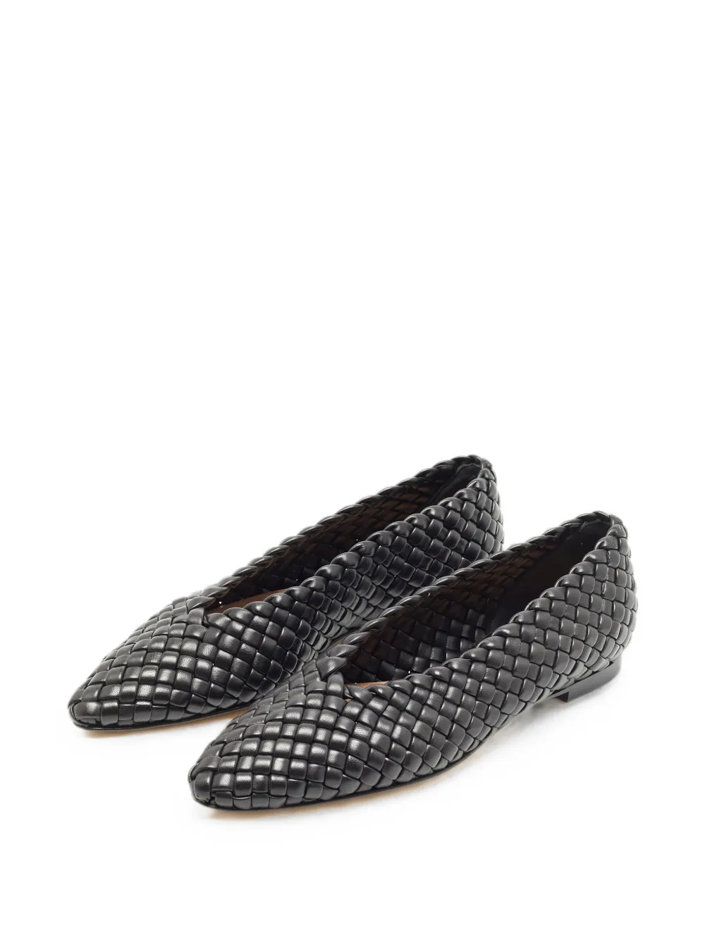 Bottega Veneta Pre-Owned Sofia Intrecciato ballet flats - Black